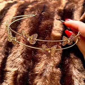 Gold Butterfly Headband